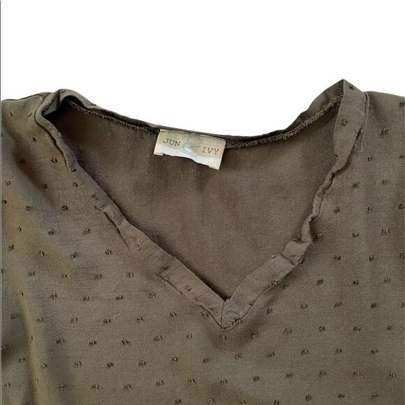 JUN & IVY Green blouse size small - Picture 6 of 8